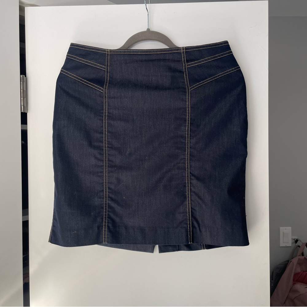 caché contrast stitch skirt